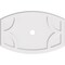 Ekena Millwork Kailey Architectural PVC Ceiling Medallion, 38"W x 25 3/8"H x 3"ID x 20 1/2"C x 1"P, One-Piece CMP38X25KY-03000 - alternate 1